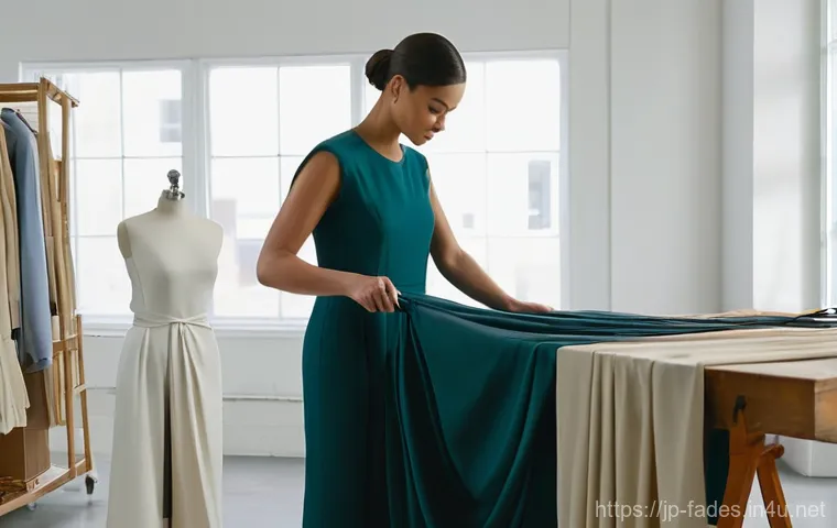 패션디자인과 패션드레이핑 - **A young female fashion student finding inspiration in everyday beauty.** She is sitting at a sunli...